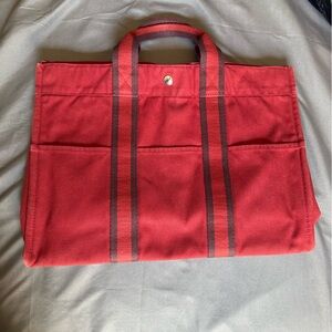 Red Hermes Tote Bag